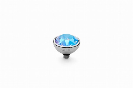 Qudo Silver Topper Bottone 10mm - Light Sapphire Shimmer